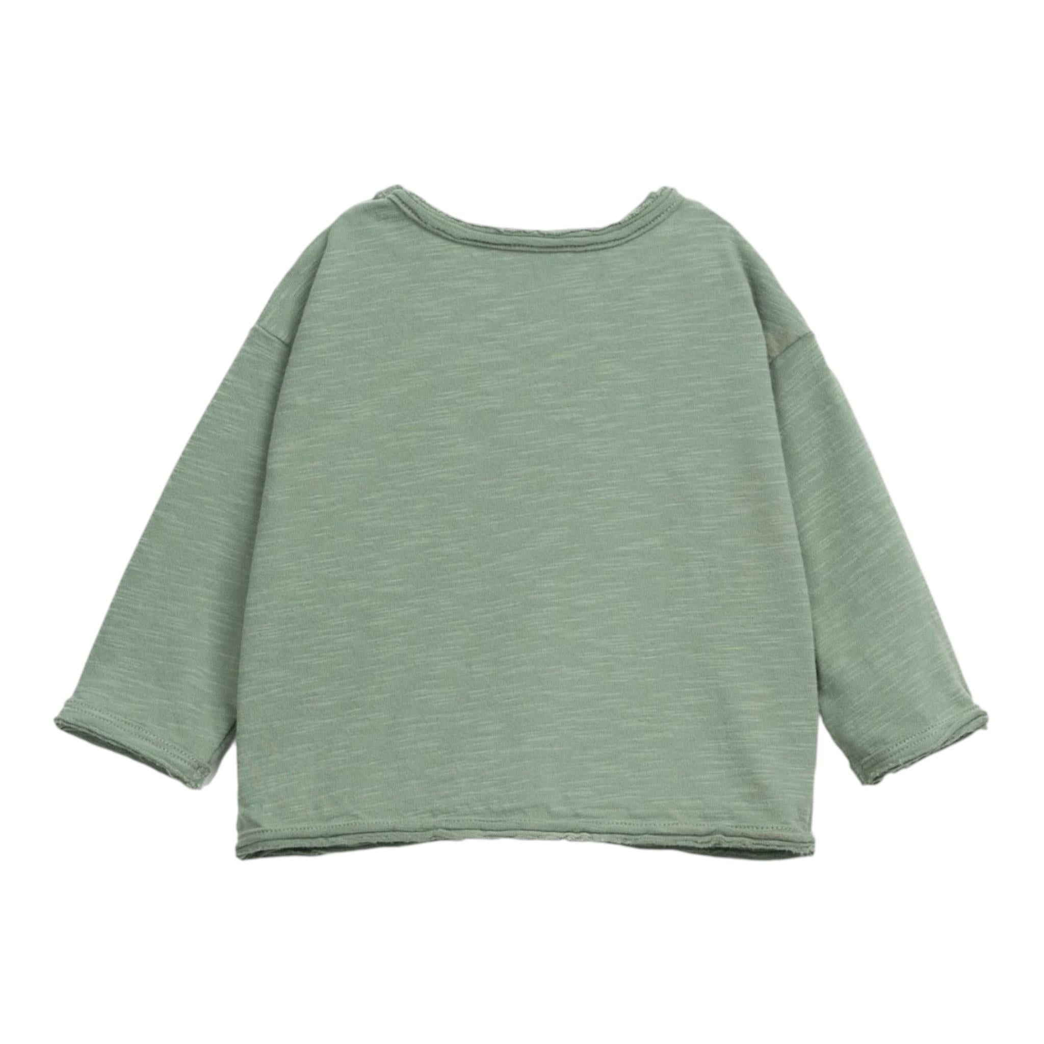 PLAY UP shirt girocollo tinta unita con stampa Verde per Neonato PA011AP11002 VERDE PLAY UP 