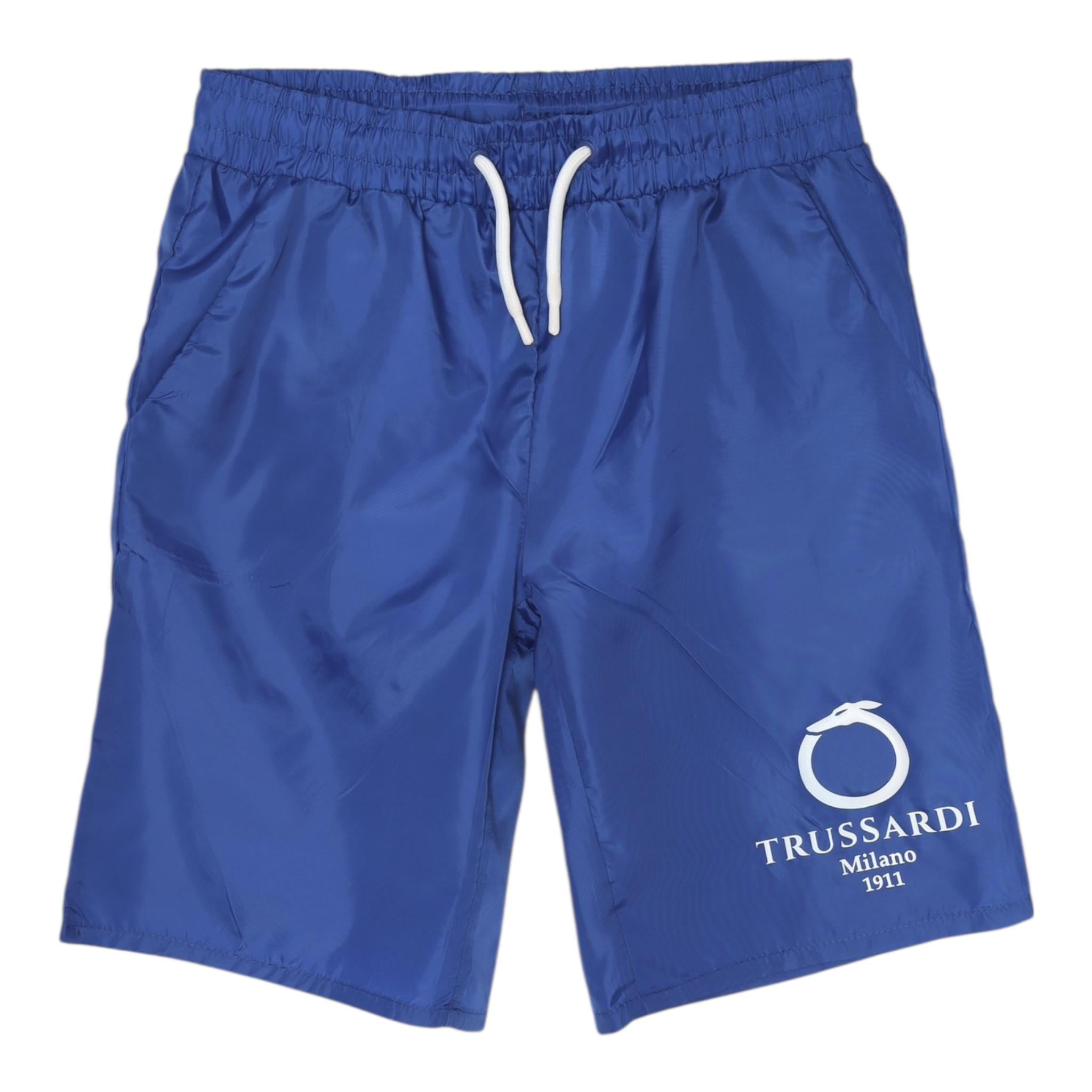 Trussardi Costume Tinta Unita con Logo per Bambino TBP25001CO BLU TRUSSARDI 