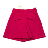 SIMONETTA short tinta unita con girovita regolabile Fuxia per Bambina SV6A79 FUXIA SIMONETTA 