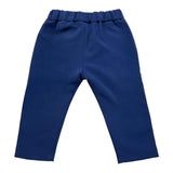 Daniele Alessandrini Pantalone Tinta Unita Con Elastico In Vita Blu Per Bambino