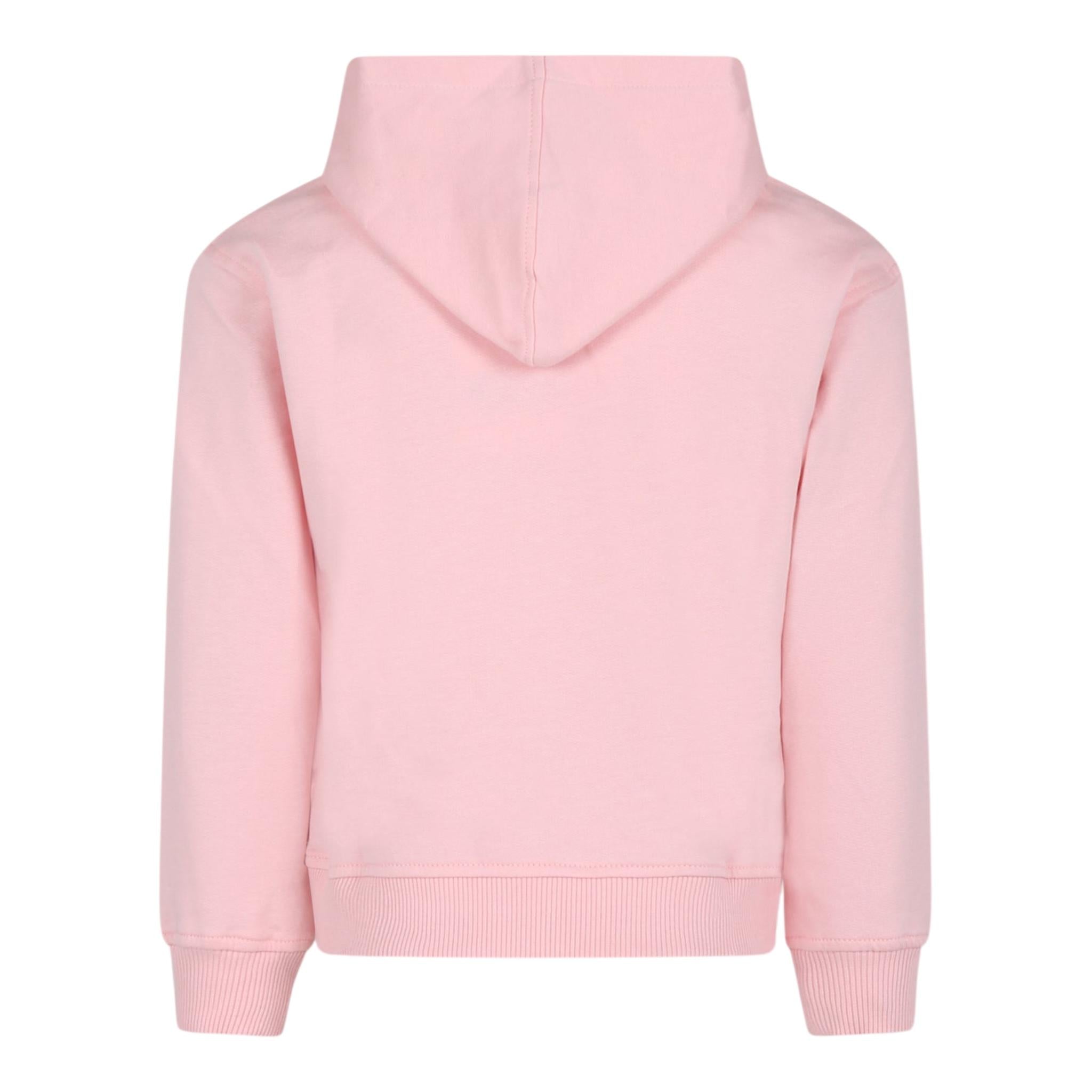 MOSCHINO felpa tinta unita con cappuccio e stampa Rosa per Bambina HMF07K ROSA MOSCHINO 