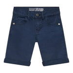 Guess Bermuda Tinta Unita con Girovita Regolabile per Neonato N1RD03WE620N BLU GUESS 