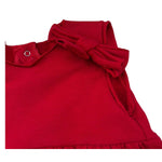 Le Bebe Abito Giromanica Tinta Unita con Fiocco per Bambina LBG0916J ROSSO LE BEBE 