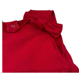 Le Bebe Abito Giromanica Tinta Unita con Fiocco per Bambina LBG0916J ROSSO LE BEBE 