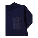 Fay T-Shirt Girocollo Tinta Unita con Taschino per Bambino FW8Q01 BLU FAY 