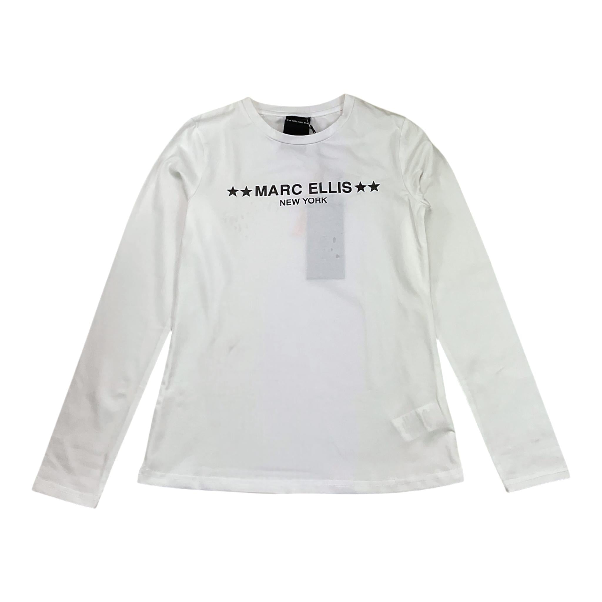 MARC ELLIS shirt girocollo tinta unita con stampa Bianco per Bambina JMJTS15498 BIANCO MARC ELLIS 