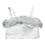 Illiana Top Tinta Unita con Rouches per Bambina 566 BIANCO ILLIANA 