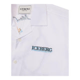 Iceberg Camicia Mezza Manica Tinta Unita con Stampa per Bambino CMICE5104J BIANCO ICEBERG 