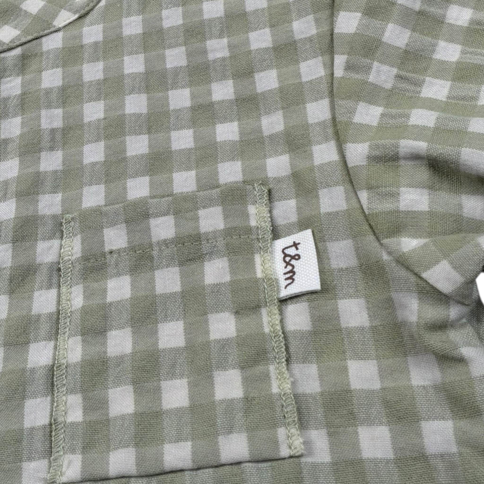 Teddy E Minou Pagliaccetto Mezza Manica Tinta Unita con Stampa per Neonato E25TU047C3159 VERDE TEDDY E MINOU 