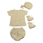 Mac Ilusio'N Completo 4 Pezzi Maglia-Coulotte-Cappello-Babbucce per Neonata 9633 GIALLO MAC ILUSIO'N 