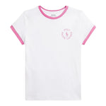 Ralph Lauren T-Shirt Girocollo Tinta Unita con Stampa per Bambina 313965017002 BIANCO RALPH LAUREN 
