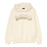 DISCLAIMER felpa tinta unita con cappuccio e stampa Panna per Bambino 24IDK58223 PANNA DISCLAIMER 