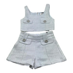 Fun & Fun Completo 2 Pezzi Top-Short per Neonata FNCBTP01031N GRIGIO FUN & FUN 