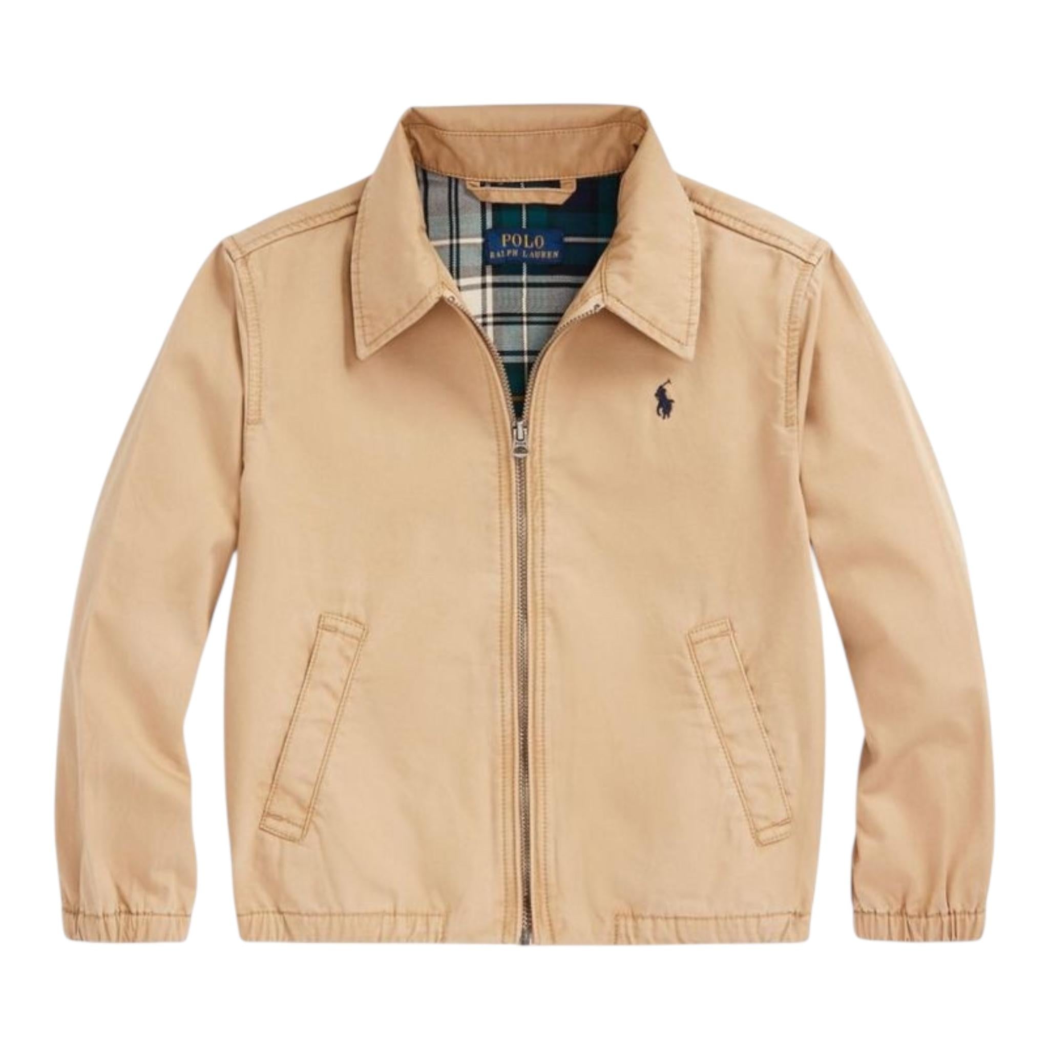 Ralph Lauren Giubbino Tinta Unita con Zip per Bambino 322934661001 BEIGE RALPH LAUREN 