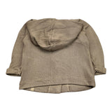 Bamboom+Babies Cardigan Tinta Unita con Bottoni e Cappuccio Sabbia per Neonato