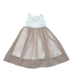 Magil Abito Cerimonia Bicolore Giromanica per Bambina HN20034J BIANCO MAGIL 