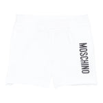 Moschino Bermuda Tinta Unita con Logo per Neonato MUQ01LN BIANCO MOSCHINO 