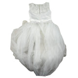 Isabel Tuta Cerimoniale Tinta Unita con Gonna Tulle per Bambina IS24C322S BIANCO ISABEL 