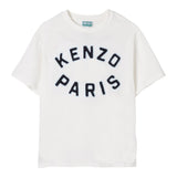 Kenzo T.Shirt Girocollo Tinta Unita con Logo per Bambino K61163 BIANCO KENZO 