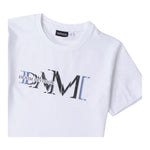 Sarabanda T-Shirt Girocollo Tinta Unita con Stampa per Bambino 0B735 BIANCO SARABANDA 