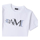 Sarabanda T-Shirt Girocollo Tinta Unita con Stampa per Bambino 0B735 BIANCO SARABANDA 