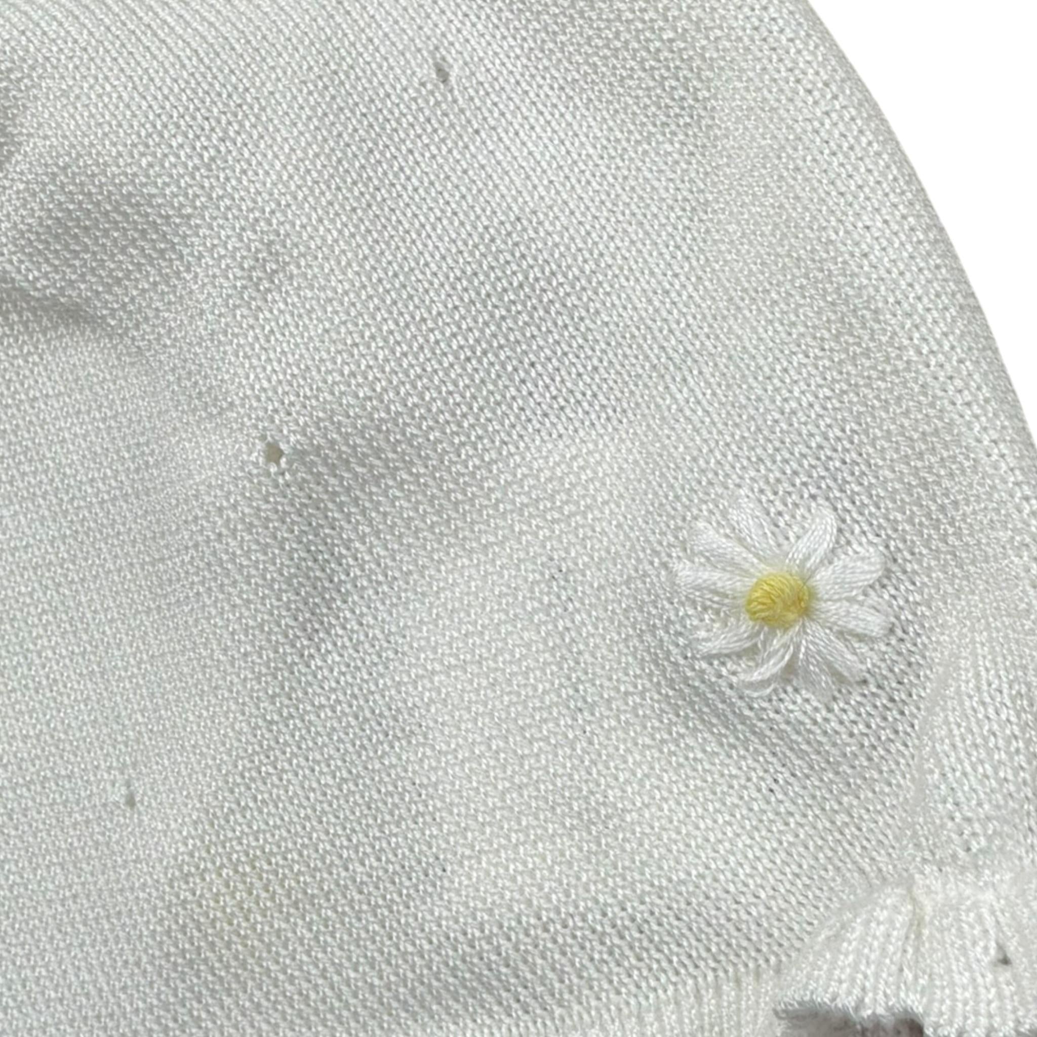 Le Coconne Cappello Tinta Unita con Ricami per Neonata LCN1411 BIANCO LE COCONNE 