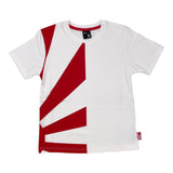 Kejo T-Shirt Girocollo Tinta Unita Con Stampa In Contrasto Bianco Per Bambino