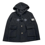 DANIELE ALESSANDRINI cappotto tinta unita con cappuccio Nero per Bambino 1231O00016X NERO DANIELE ALESSANDRINI 