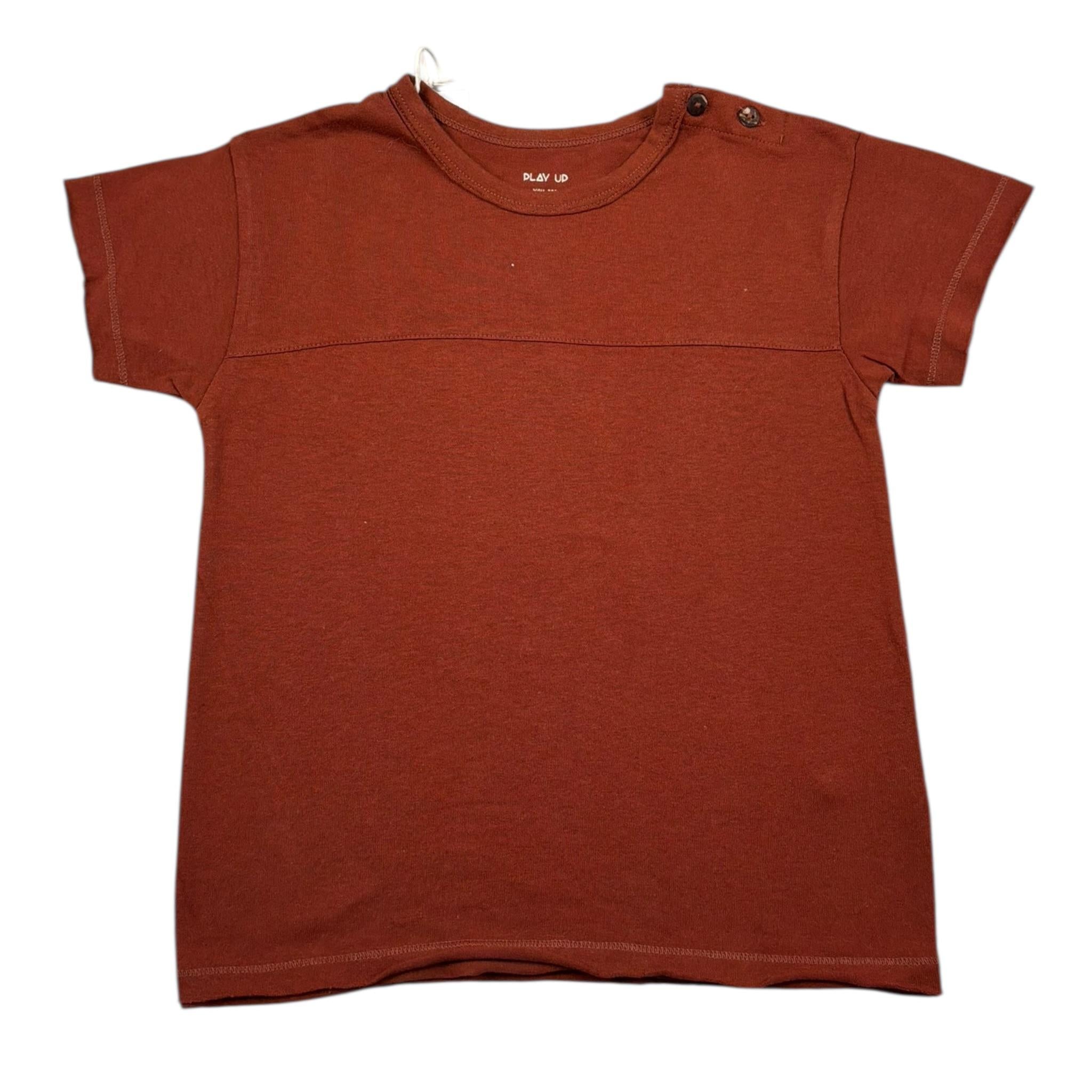 Play Up T-Shirt Girocollo Tinta Unita per Bambino PA011AQ10900J RUGGINE PLAY UP 