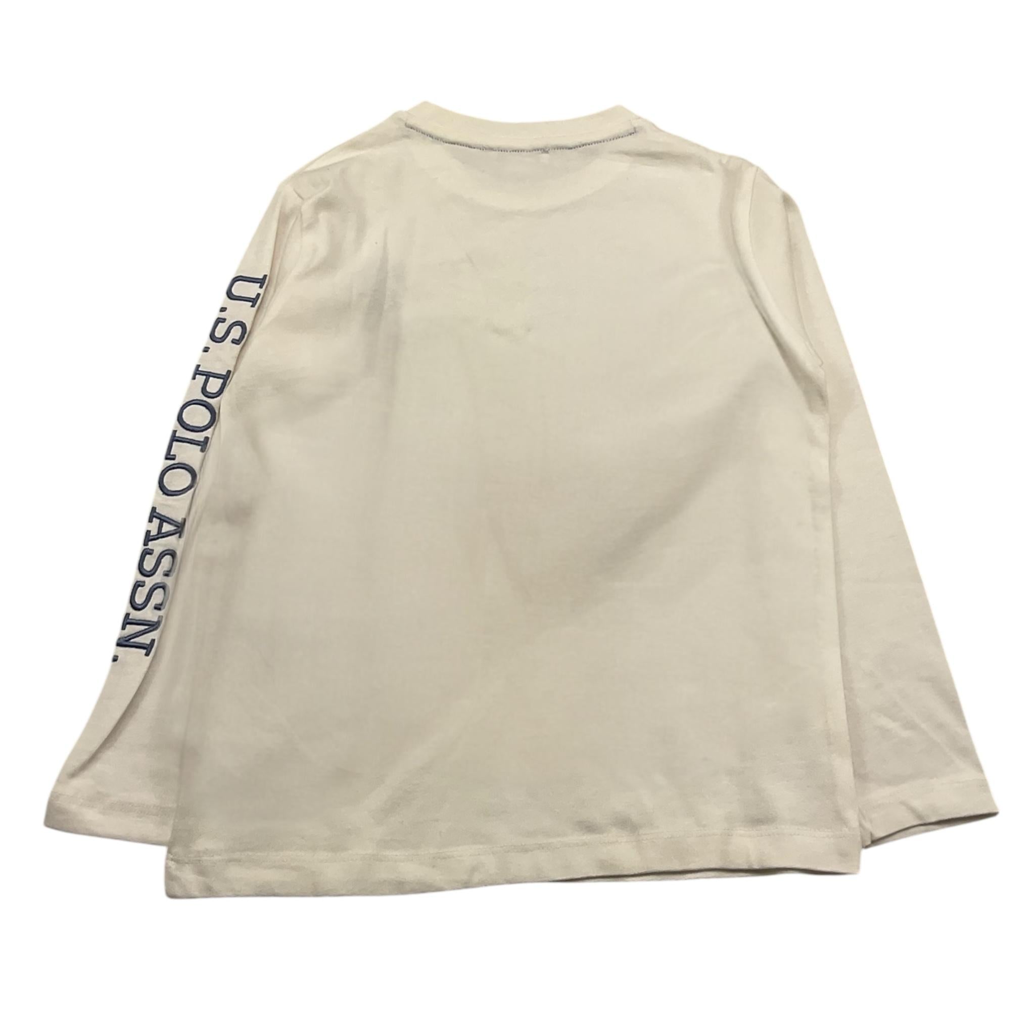 U.S. POLO ASSN shirt girocollo tinta unita con logo Bianco per Bambino US40568 BIANCO U.S. POLO ASSN 