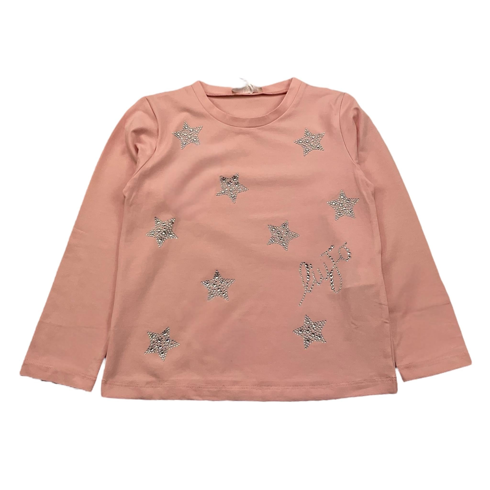 LIU JO shirt girocollo tnta unita con brillantini Rosa per Bambina KF4091 ROSA LIU JO 