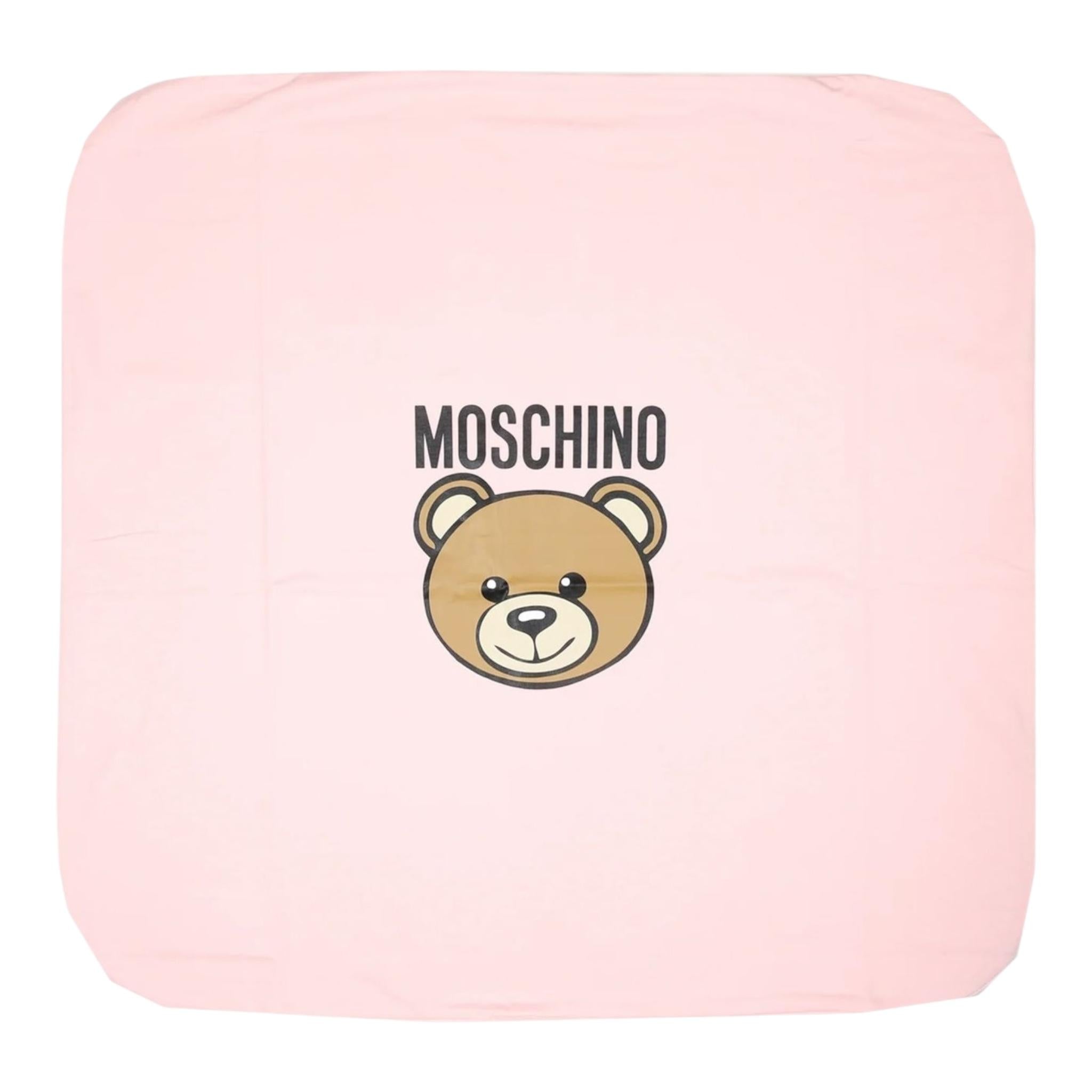 Moschino Coperta Tinta Unita con Stampa per Bambina MUB00J ROSA MOSCHINO 