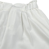 Lu Lu By Miss Grant Short Tinta Unita con Elastico In Vita per Bambina LL3427 BIANCO LU LU BY MISS GRANT 