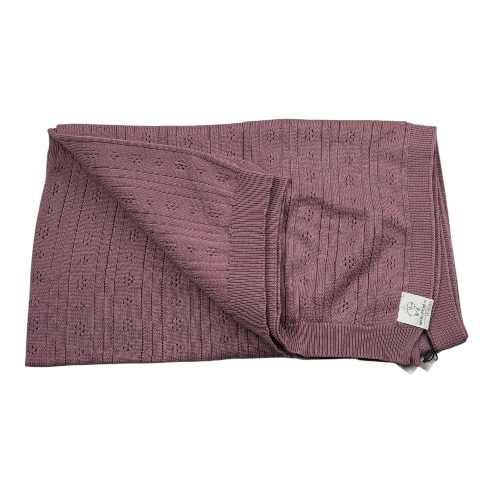 Maglifici di Verona Coperta Tinta Unita  per Neonata 045331 VINACCIO MAGLIFICI DI VERONA 