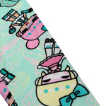 Mousse Leggins Tinta Unita con Stampa per Neonata DOLLFANTN VERDE ACQUA MOUSSE 