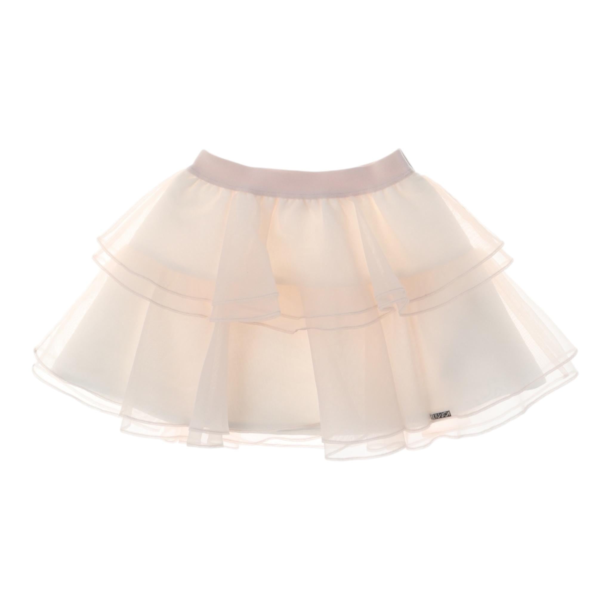 Liu Jo Gonna Tinta Unita con Balze per Bambina KA4107J ROSA LIU JO 