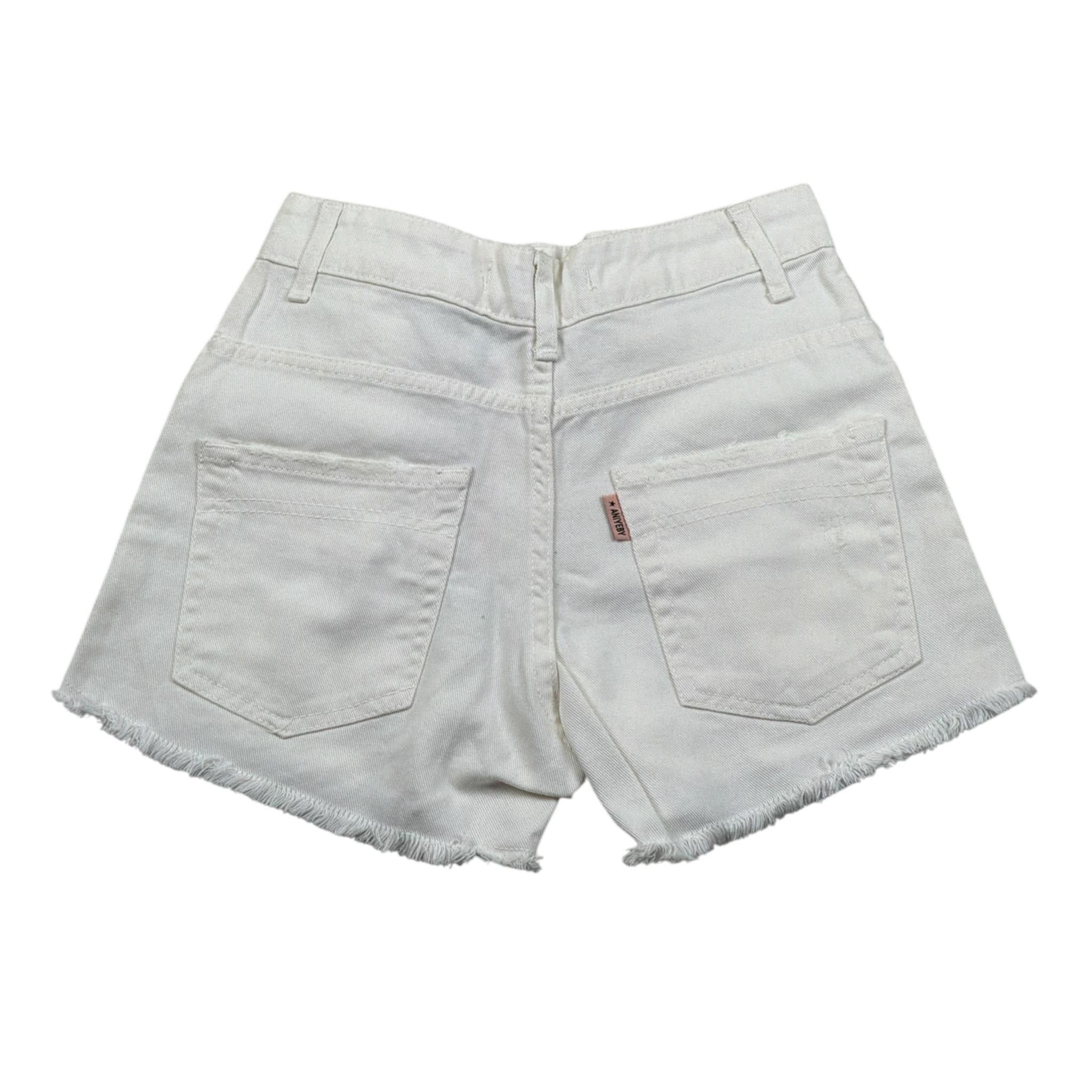 Aniye By Girl Short In Denim tinta unita Bianco per Bambina P11115039 BIANCO ANIYE BY GIRL 