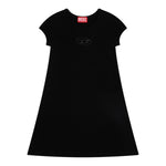 Diesel Abito Mezza Manica Tinta Unita per Bambina J01820 NERO DIESEL 