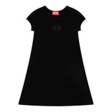 Diesel Abito Mezza Manica Tinta Unita per Bambina J01820 NERO DIESEL 