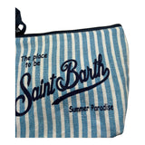 Saint Barth Pochette Tinta Unita con Fantasia A Righe per Bambina 00398L BIANCO SAINT BARTH 