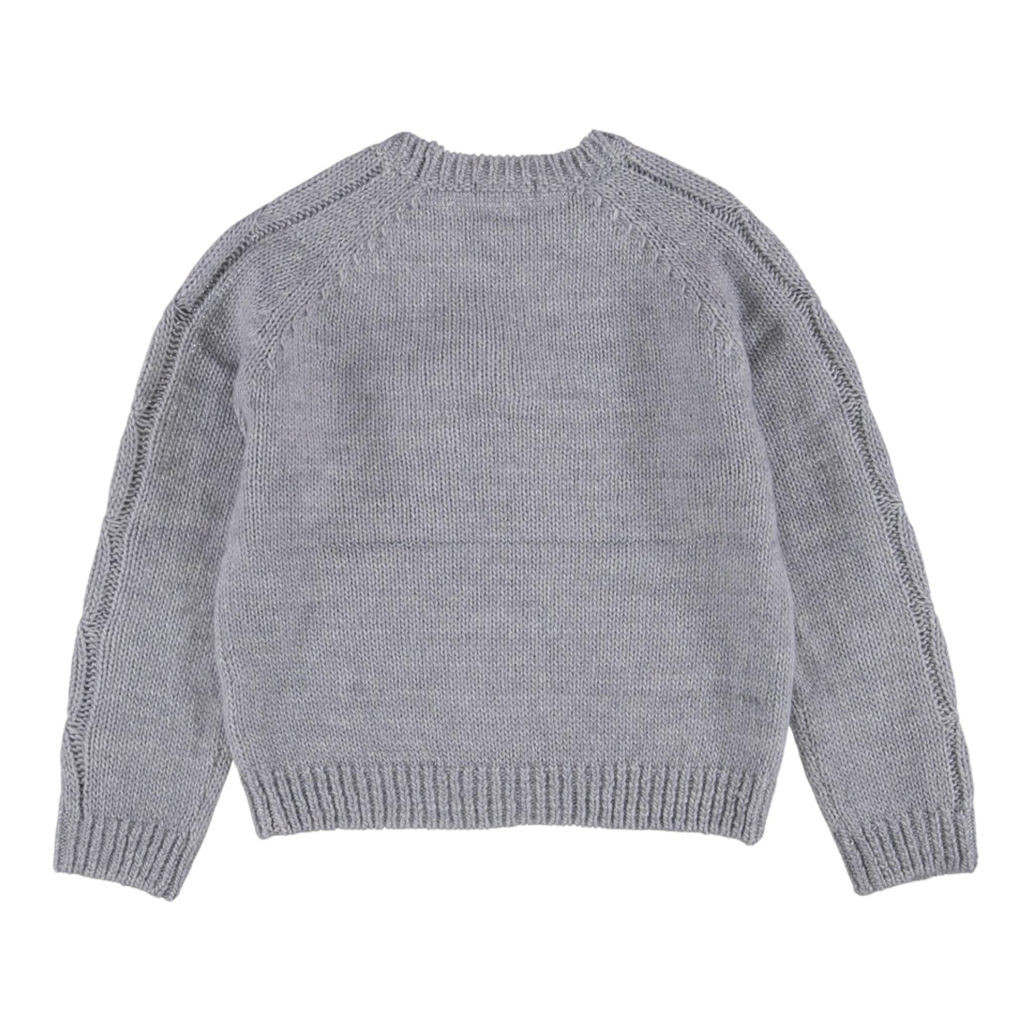 TO be too maglia tinta unita con applicazioni Grigio per Bambina TFBF24M6377 GRIGIO TO be too 