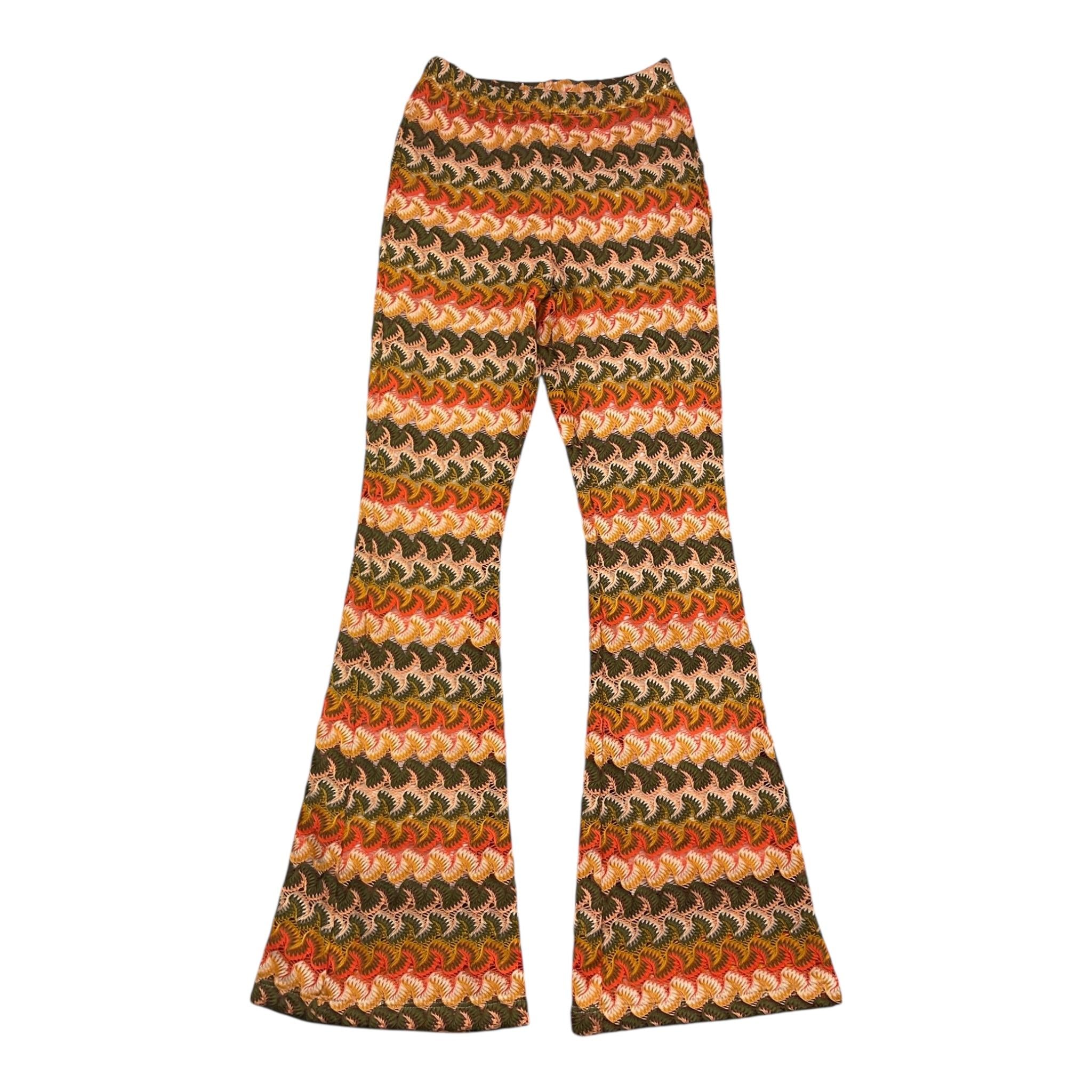 La Stupenderia Pantalone Ricami In Contrasto Modello Zampa per Bambina TJPN94 MULTICOLOR LA STUPENDERIA 