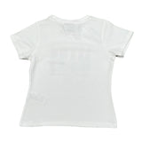 Marc Ellis T-Shirt Girocollo Tinta Unita con Brillantini per Bambina JMJTS16946 BIANCO MARC ELLIS 