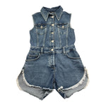 Marc Ellis Tuta Intera In Denim Giromanica Tinta Unita per Bambina JMJJP01233 BLU MARC ELLIS 