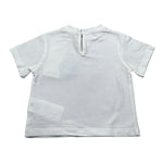 M+E' T-Shirt Girocollo Tinta Unita con Stampa per Neonata UE1861X BIANCO M+E' 