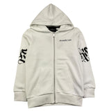 JOHN RICHMOND felpa con zip e cappuccio tinta unita con stampa  Bianco per Bambino RBA25048FE BIANCO JOHN RICHMOND 