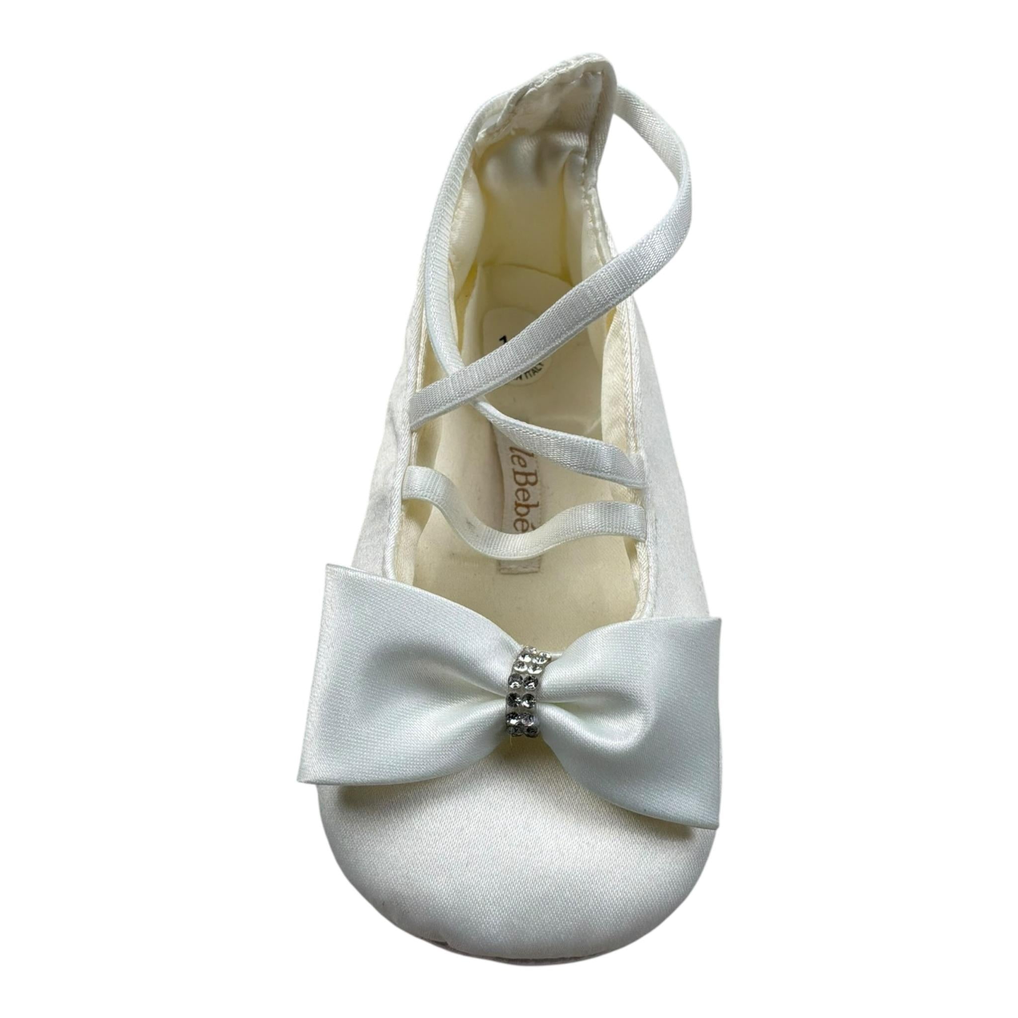 Le Bebe Ballerine Tinta Unita con Fiocco per Neonata LBG5903 PANNA LE BEBE 