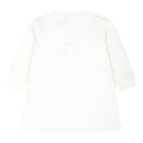 MOSCHINO abito manica lunga tinta unita con stampa in contrasto Bianco per Neonata MBV0A2X BIANCO MOSCHINO 