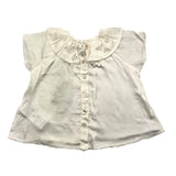 Caffe' D'Orzo Camicia Mezza Manica Tinta Unita Panna Per Neonata