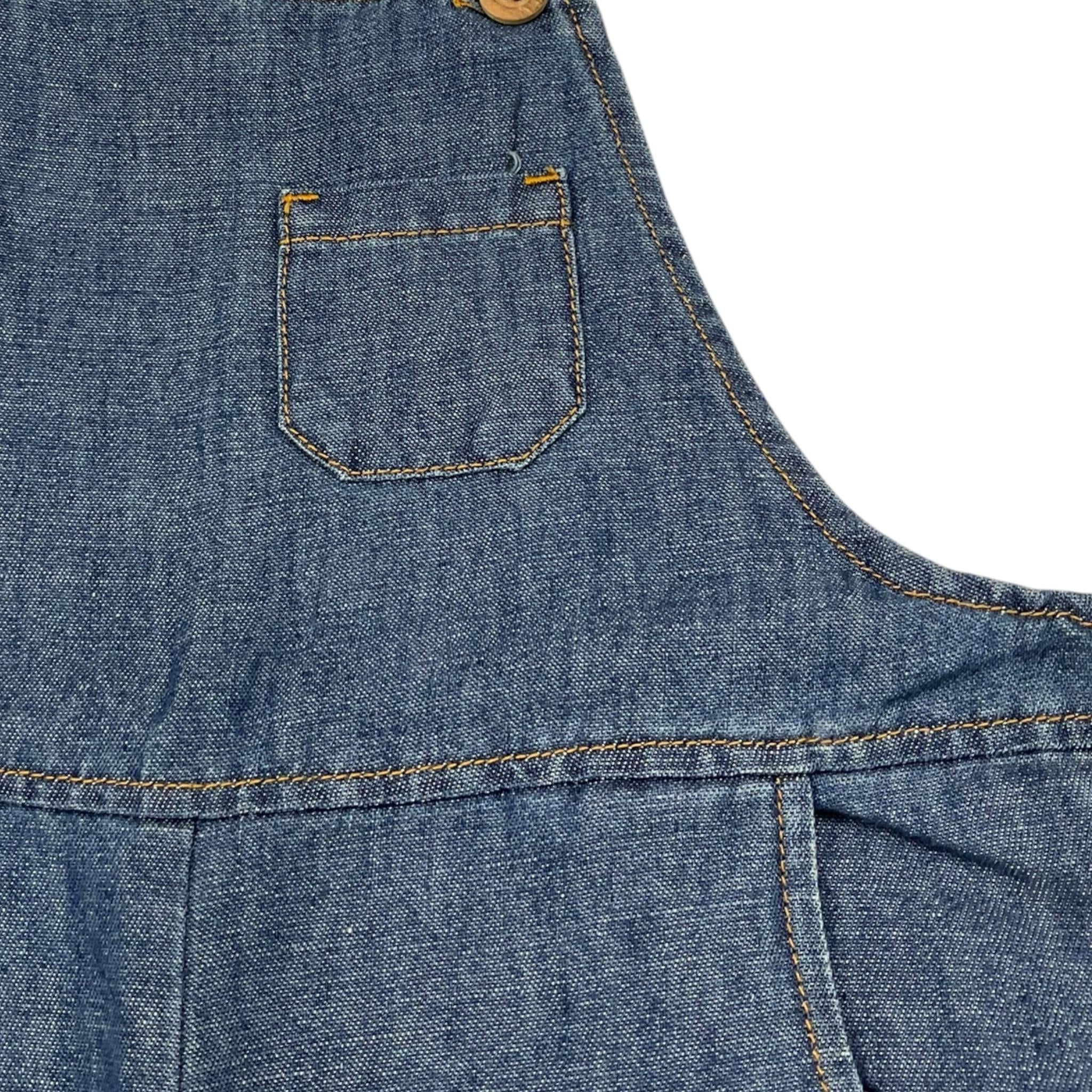 Babe & Tess Salopette Tinta Unita In Denim per Bambina 18518049 BLU BABE & TESS 